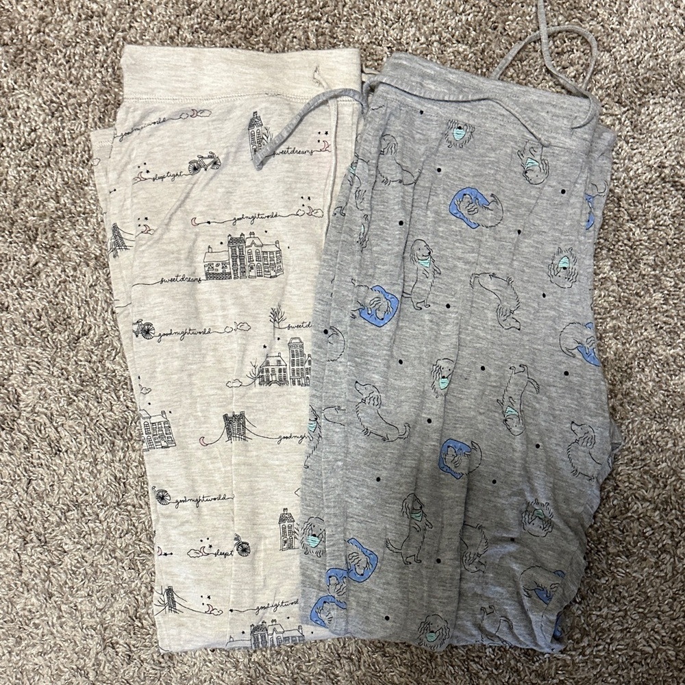 Jenni Women's Pajama Bottoms - Gray and Cream